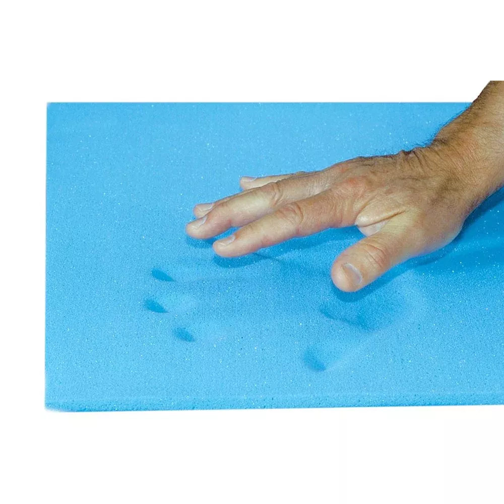 AliMed T-Foam Sheet, Bed-Size T-Foam, Bed, Medium, Blue, 35"W x 78"L x 1" thick - 4071