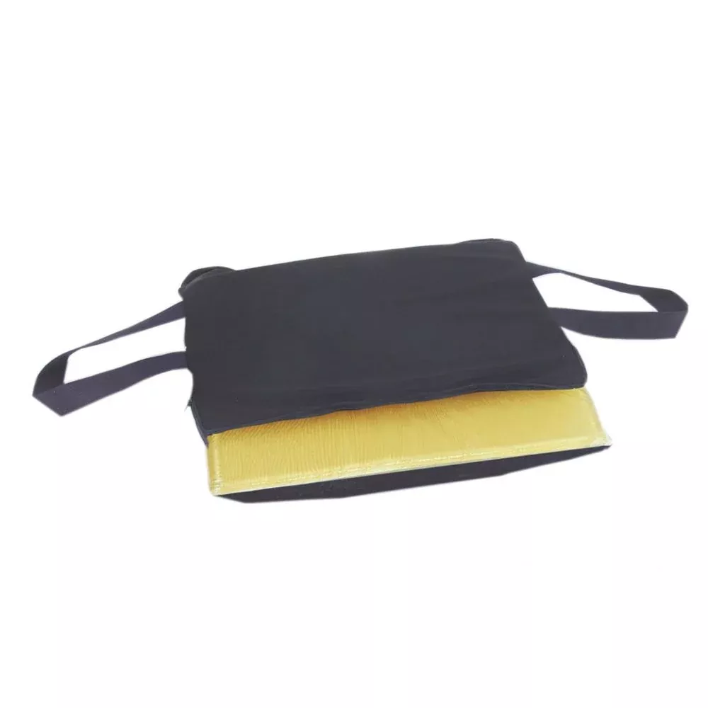 AliMed T-Gel Cushion with Solid Seat Insert (SSI) T-Gel Cushion w/SSI, Black Knit Cover, 18"W x 16"D - 1553