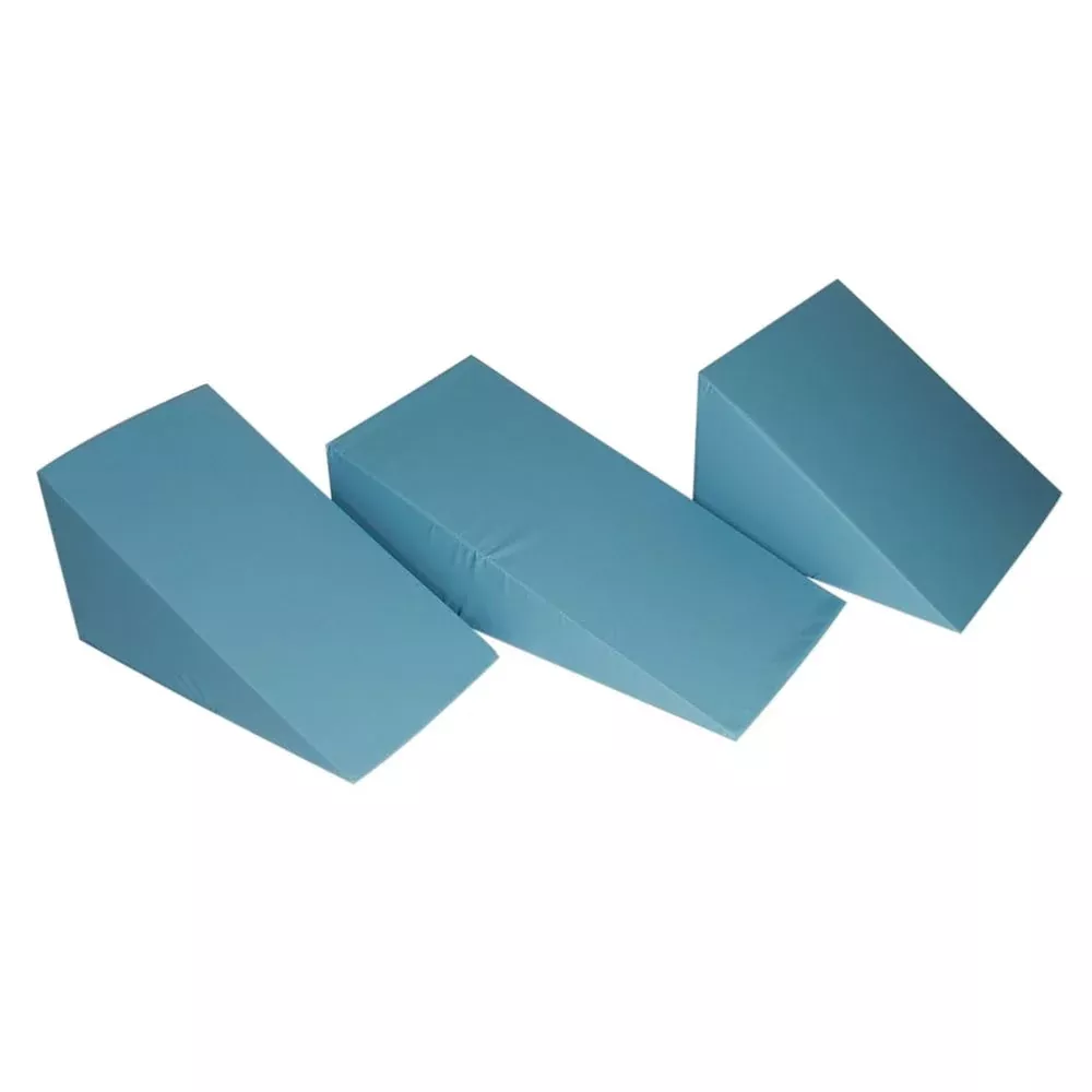 AliMed Vinyl-Covered Large Positioning Wedges 20 Degree Wedge, Blue Vinyl - 920409