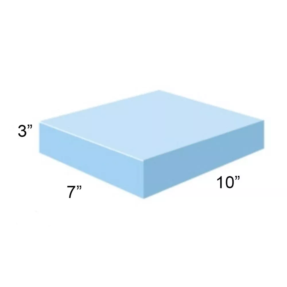 AliMed Vinyl-Covered Rectangle Positioner, 3" thick Vinyl-Covered Rectangle Positioner, Black Vinyl, 7"W x 10"L x 3"H - 931703