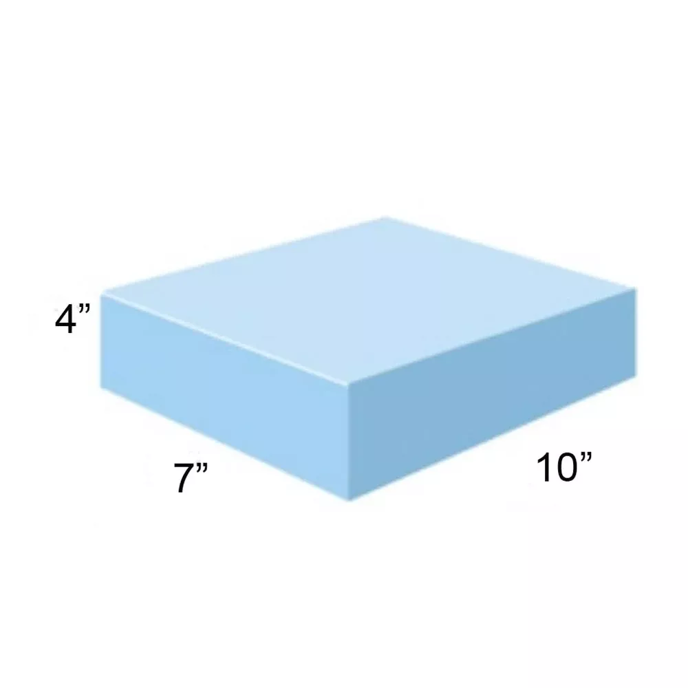AliMed Vinyl-Covered Rectangle Positioner, 4" thick Vinyl-Covered Rectangle Positioner, Blue Vinyl, 7"W x 10"L x 4"H - 91-354