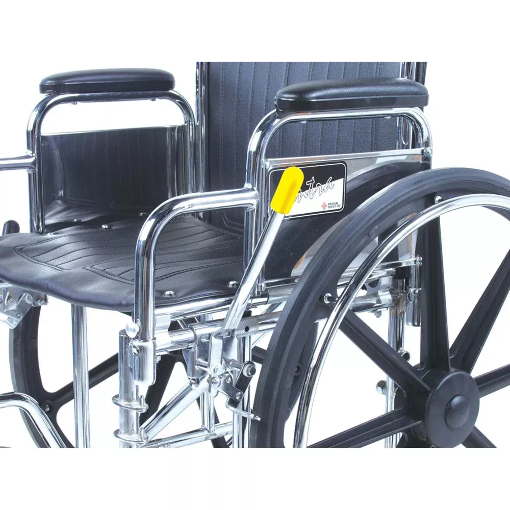 AliMed Wheelchair Brake Lever Extenders Brake Lever Extender, Yellow Knob, 6" - 82242