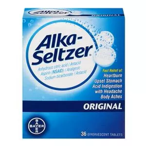 Alka-seltzer Original With Aspirin 36 Ct- Box of 1