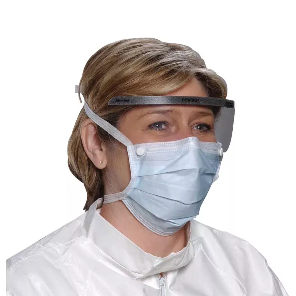 Alpha ProTech Critical Cover Combo Facemask w/Shield Facemask with Shield, Ear-Loop, 100/cs - 96-786