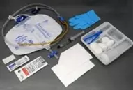Amsure Foley Tray Bag, Preconn 100% Silicone 14fr, 05cc, 2000ml Bag, 10cc Syringe, Nitrile Gloves, Sterile- 1 Each