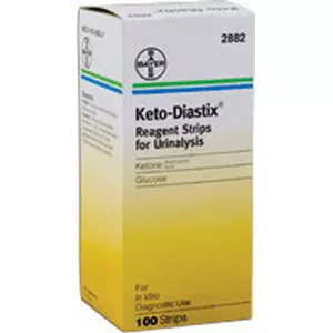 Ascensia 2882 - Reagent Test Strips Keto-Diastix Ketone 100 per Bottle