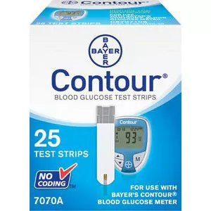 Ascensia 7070 - Bayer Contour Blood Glucose Test Strip (25 count)