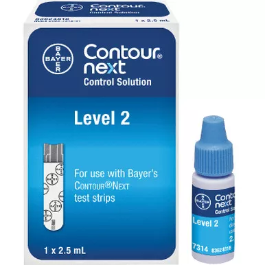 Ascensia 7314 - Blood Glucose Control Solution Contour Next 2.5 mL Level 2