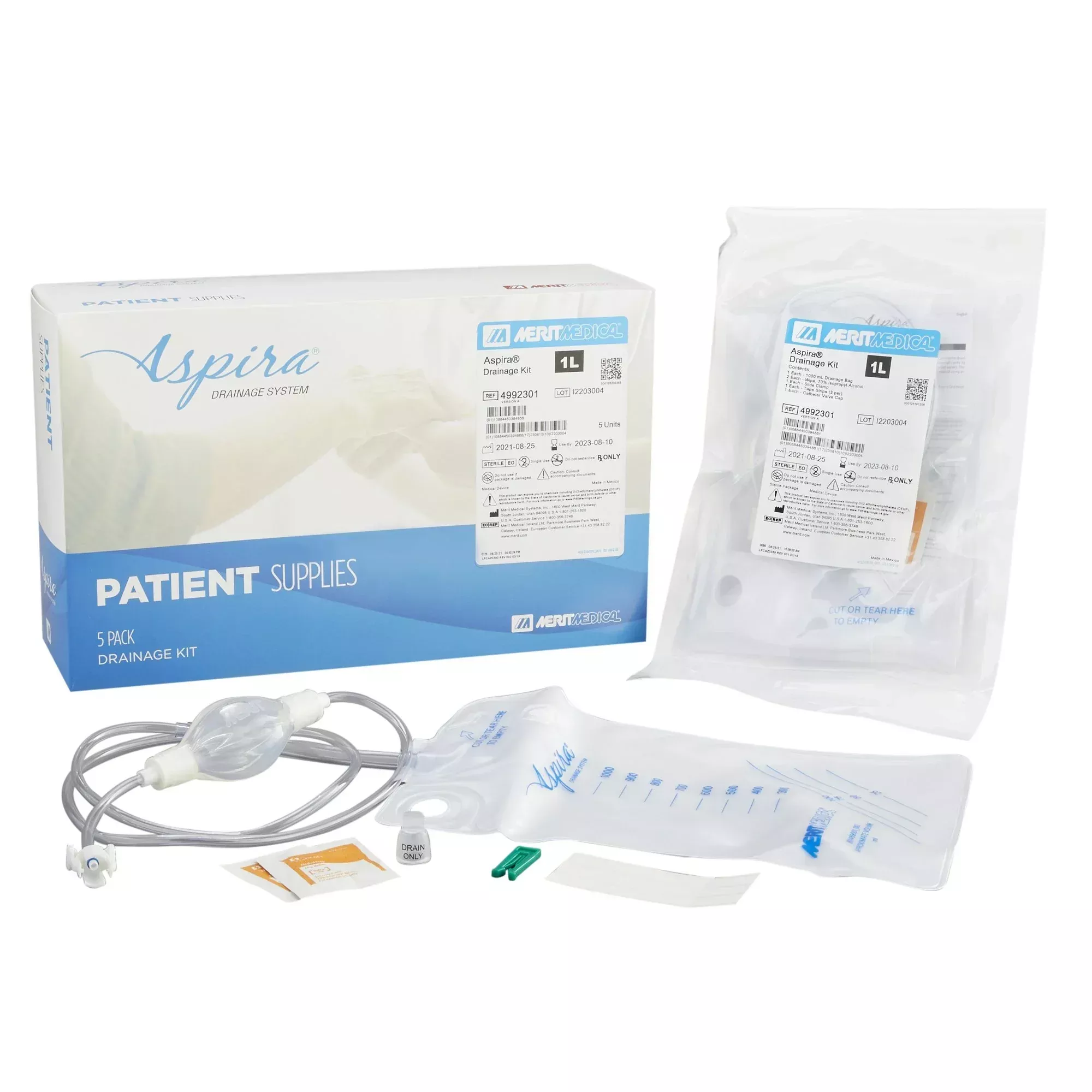 Aspira Pleural Drainage Bag Kit (1000ml)- 1 Each