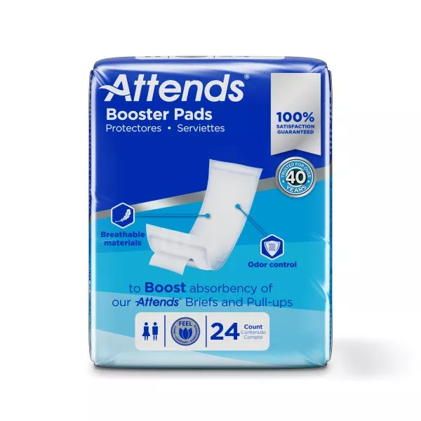 Attends Booster Pads, 3.74"x11.22"- Package of 24