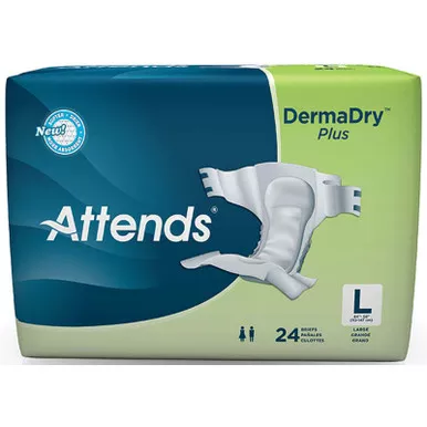 Attends DDP30 - Attends DermaDry Plus Briefs Large 44" - 58" - REPLACES: 48BR30