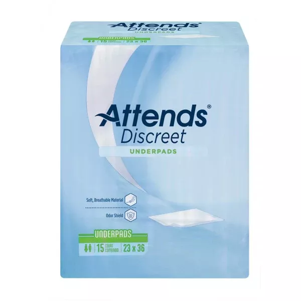 Attends Discreet Underpads, 23"x36"- Package of 15