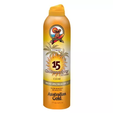 Australian Gold A70594 - Australian Gold SPF 15 Continuous Spray, Clear, 6 ounce