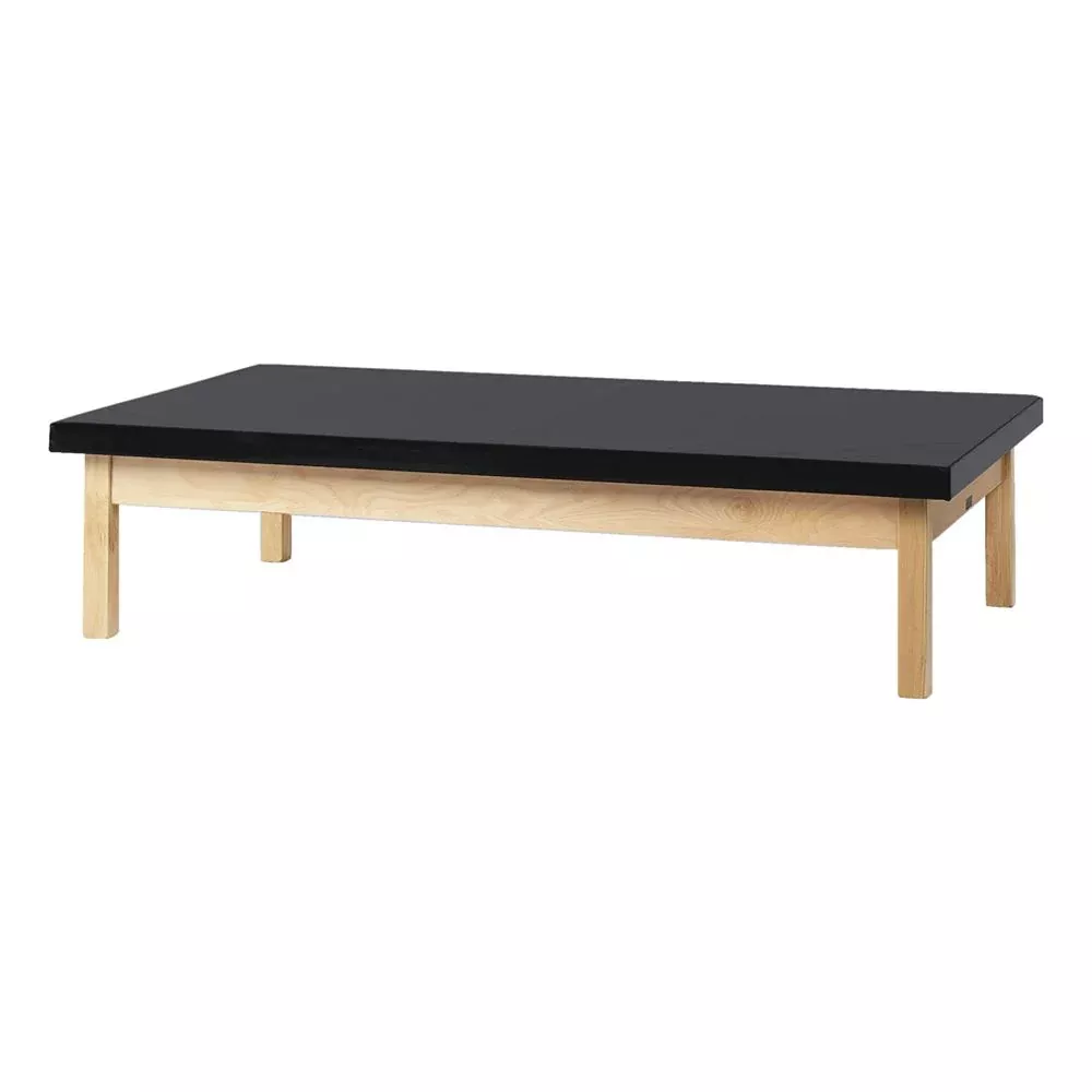 Bailey Mat Tables Mat Table, 5'W x 7'L, Walnut, Red Upholstery - 70369/WLNRED/NA