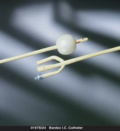 Bard 0167SI22 - BARDEX I.C. Infection Control Foley Catheter, 3-Way, 22 Fr, 30cc