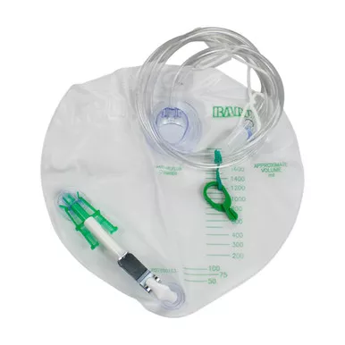 Bard 154004 - Urinary Drain Bag Bard IC Anti-Reflux Valve Sterile 2000 mL Vinyl