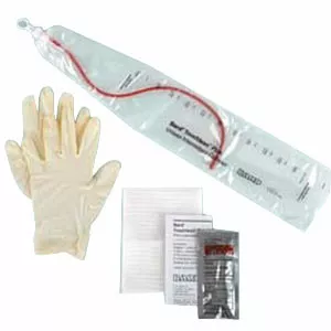 Bard 4A5042 - Intermittent Catheter Kit Touchless Plus Closed System / Unisex 12 Fr. Without Balloon Red Rubber