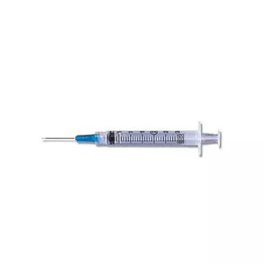 BD 309589 - Syringe with Hypodermic Needle PrecisionGlide™ 3 mL 23 Gauge 1-1/2 Inch Thin Wall NonSafety