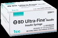 BD 328411 - Insulin Syringe with Needle Ultra-Fine™ 1 mL 30 Gauge 1/2 Inch Regular Wall NonSafety