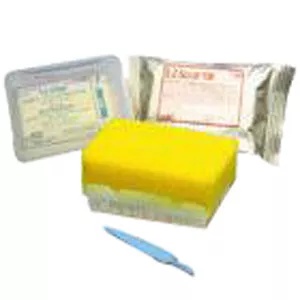 BD 371163 - Impregnated Scrub Brush BD E-Z Scrub™ Polyethylene Bristles / Sponge Blue