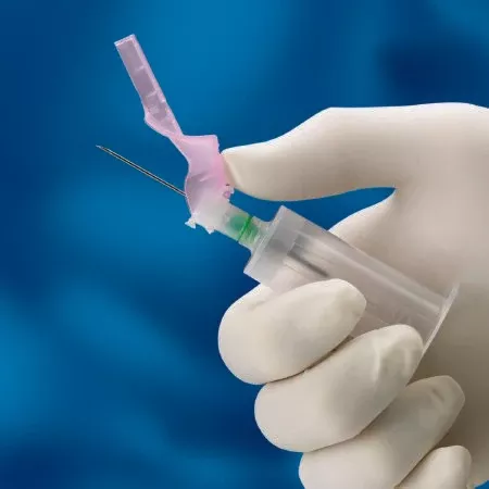 BD BD Vacutainer Eclipse™ Blood Collection Needle with Holder 22 Gauge 1-1/4 Inch Needle Length Safety Needle Without Tubing Sterile - Case of 100 - 368651-CS