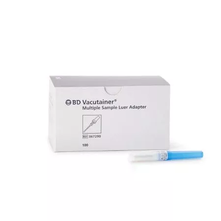 BD Multiple Sample Luer Adapter BD Vacutainer Male Slip-Luer Fitting, Sterile BD Vacutainer Holder - Box of 100 - 367290-BX