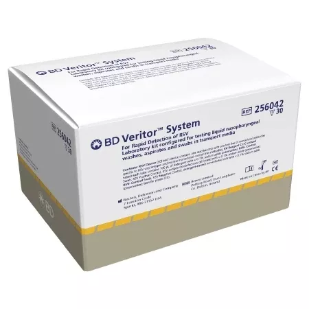 BD Respiratory Test Kit BD Veritor™ System Infectious Disease Immunoassay Respiratory Syncytial Virus Test (RSV) Nasopharyngeal Swab Sample 30 Tests CLIA Waived - KT/30 - 256038-KT