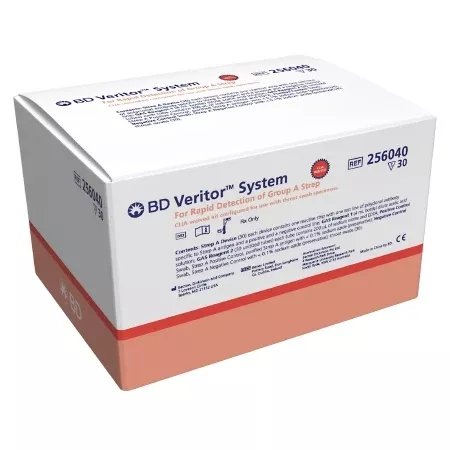 BD Respiratory Test Kit BD Veritor™ System Infectious Disease Immunoassay Strep A Test Throat Swab Sample 30 Tests CLIA Waived - KT/30 - 256040-KT