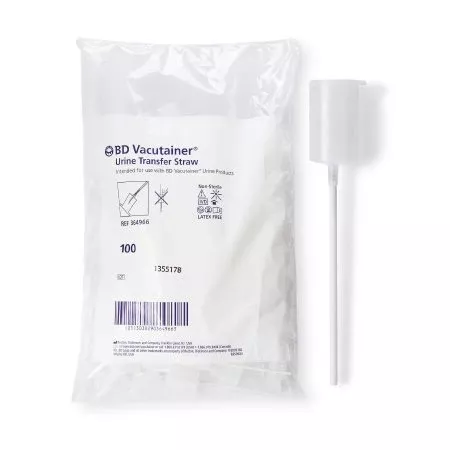 BD Urine Transfer Straw Vacutainer FOr BD Vacutainer Urine Collection System - Box of 100 - 364966-BX