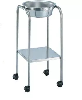 Blickman MRI Solution Stands MRI Solution Stand with Shelf, 8.5 qt. cap., 15"W x 15"L x 33"H - 920834