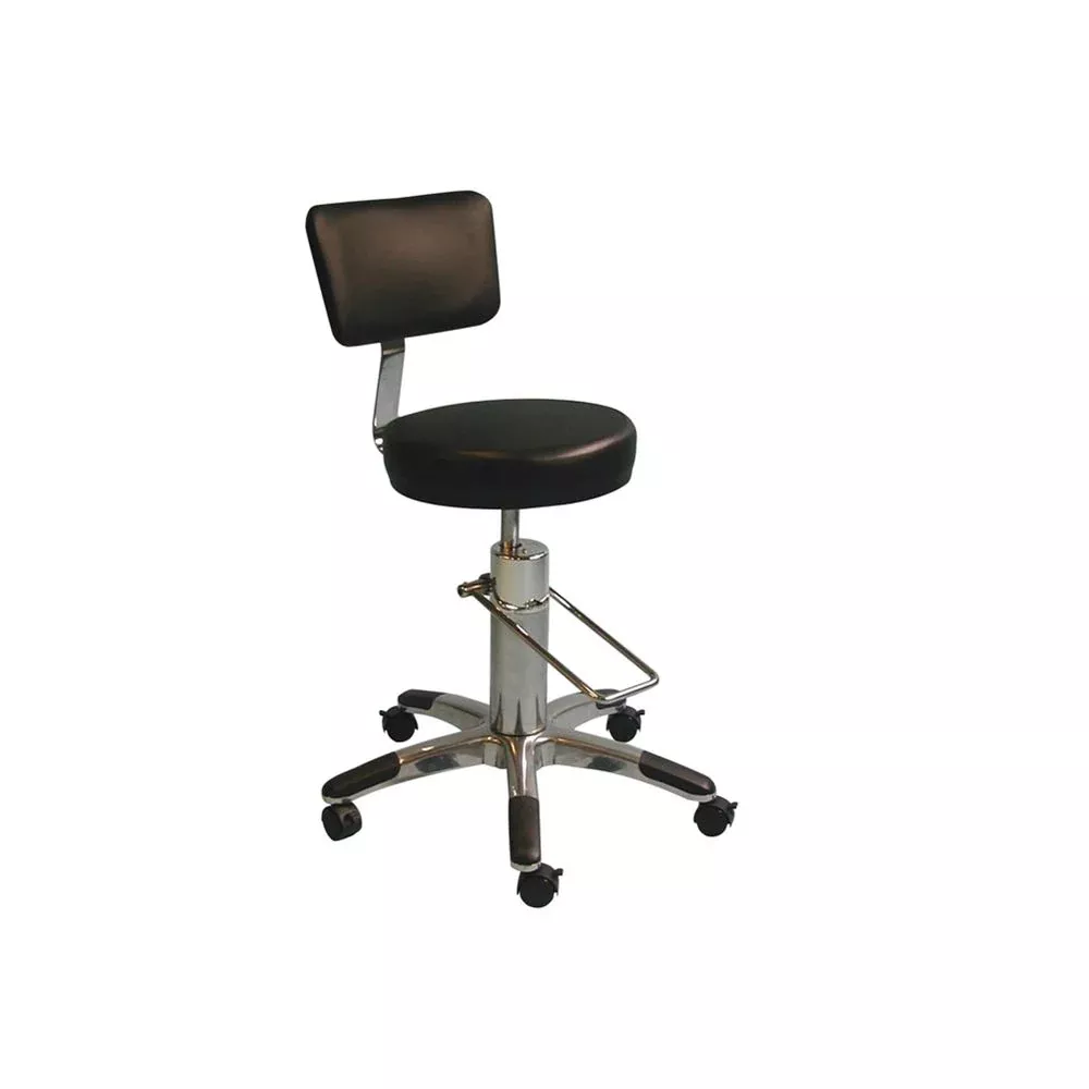 Brandt Hydraulic Stool with Backrest Hydraulic Stool with Backrest, Navy - 936698/NAVY/NA