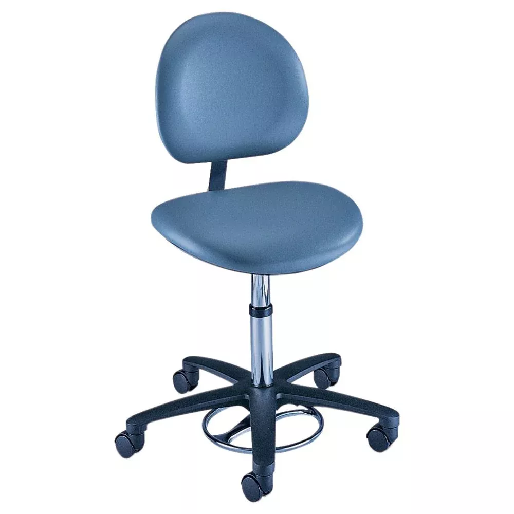 Brewer Foot-Operated, Adjustable Stool Adj. Stool, No Backrest, Black - 91-313/BLACK/NA