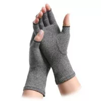 Brownmed A20174 - Arthritis Glove IMAK Compression Open Finger X-Large Over-the-Wrist Length Hand Specific Pair Cotton / Lycra