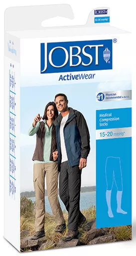 BSN 110485 - JOBST ActiveWear Knee-High Moderate Compression Socks Large, Black
