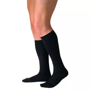 BSN 113136 - Knee-High Men's CasualWear Compression Socks Large Full Calf, Black