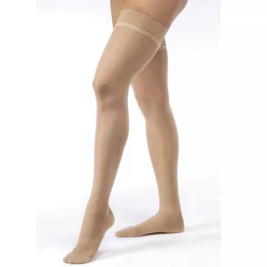 BSN 114213 - Relief Thigh-High with Silicone Dot Band, 20-30, Medium, Closed, Black
