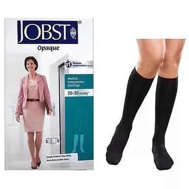 BSN 7769226 - Jobst Opaque SoftFit Knee-High, 20-30, Closed, Black, Medium