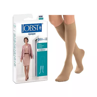 BSN 7769232 - Jobst Opaque SoftFit Knee-High, 20-30, Closed, Natural, Medium