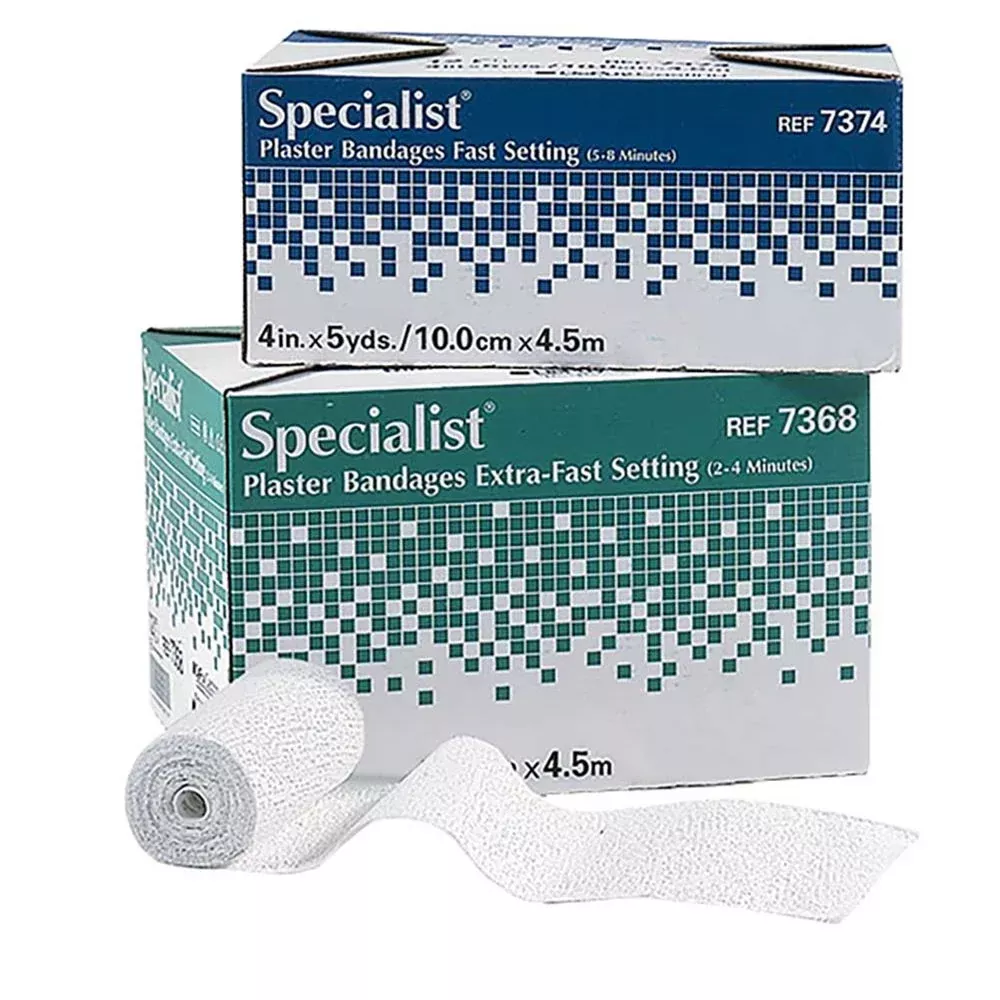 BSN Specialist Plaster of Paris Bandages Plaster of Paris Bandages, Fast, Blue, 4" x 5 yds., 72/cs - 437406