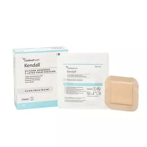 BX/10 - Cardinal Health Kendall Silicone Bordered 5-Layer Foam Dressing, 4" x 4" - Replaces ZDSF44BManufacturer #: BFM44