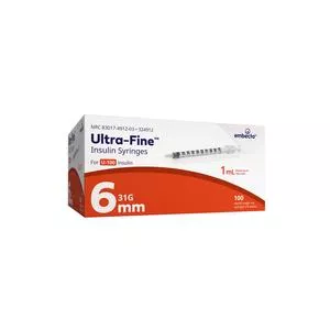 BX/100 - Ultra-Fine Insulin Syringe with Half-Unit Scale 31G x 6 mm, 1 mL (100 count)Manufacturer #: 324912