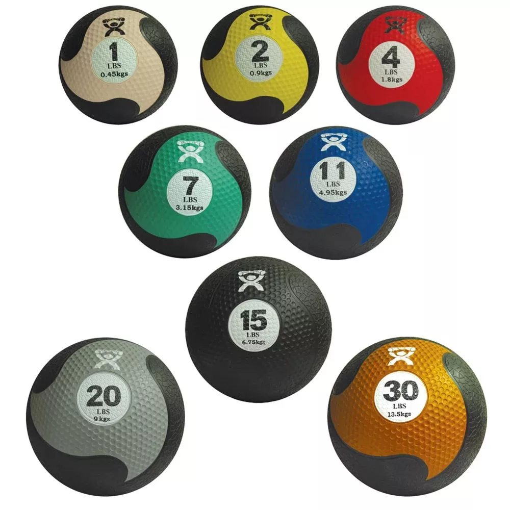 CanDo Rubber Medicine Balls Cando Rubber Ball: Black, 15 lbs. - 32474