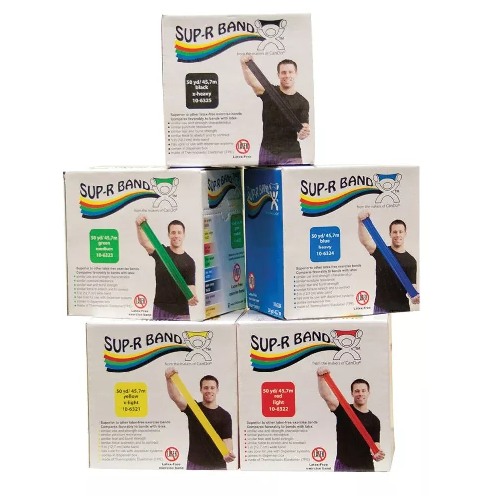 CanDo Sup-R Bands Exercise Bands Sup-R-Band 50 yd. Twin Pack, Heavy - 32930