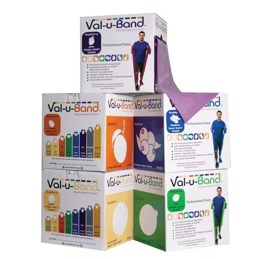 CanDo Val-U-Band Exercise Bands - Non Latex* Cando Val-U-Band, Lime, 6 yd. - 32785