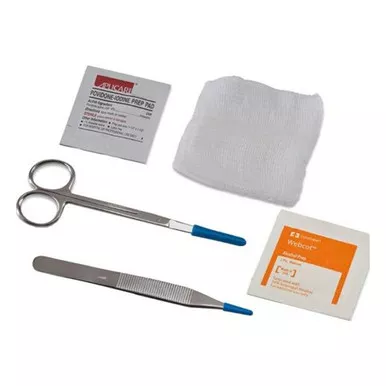 Cardinal Health 06-7100CA - Presource Suture Removal Kit with Sharp Scissors and Metal Forceps
