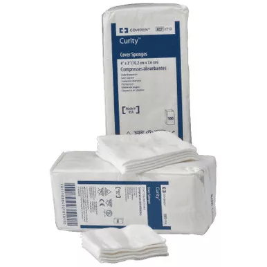 Cardinal Health 1700 - Nonwoven Sponge Curity™ Nonwoven Cellulose 4-Ply 3 X 3 Inch Square NonSterile