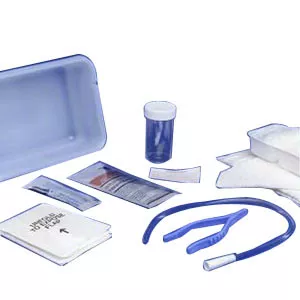 Cardinal Health 3215- - Intermittent Catheter Tray Curity™ Open System / Urethral 16 Fr. Without Balloon Red Rubber