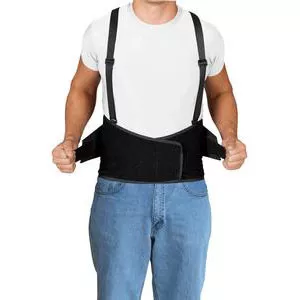 Cardinal Health 5555 BLA M/L - Leader Industrial Back Support, Black, Medium/Large