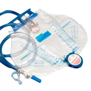 Cardinal Health 6208- - Urinary Drain Bag Dover™ Anti-Reflux Valve / Splashguard II Drain Spout NonSterile 2000 mL Vinyl, 6208-