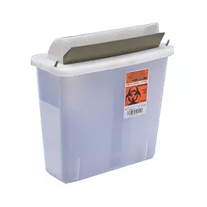Cardinal Health 85021- - In-Room Sharps Container with Mailbox-Style Lid 2 Quart